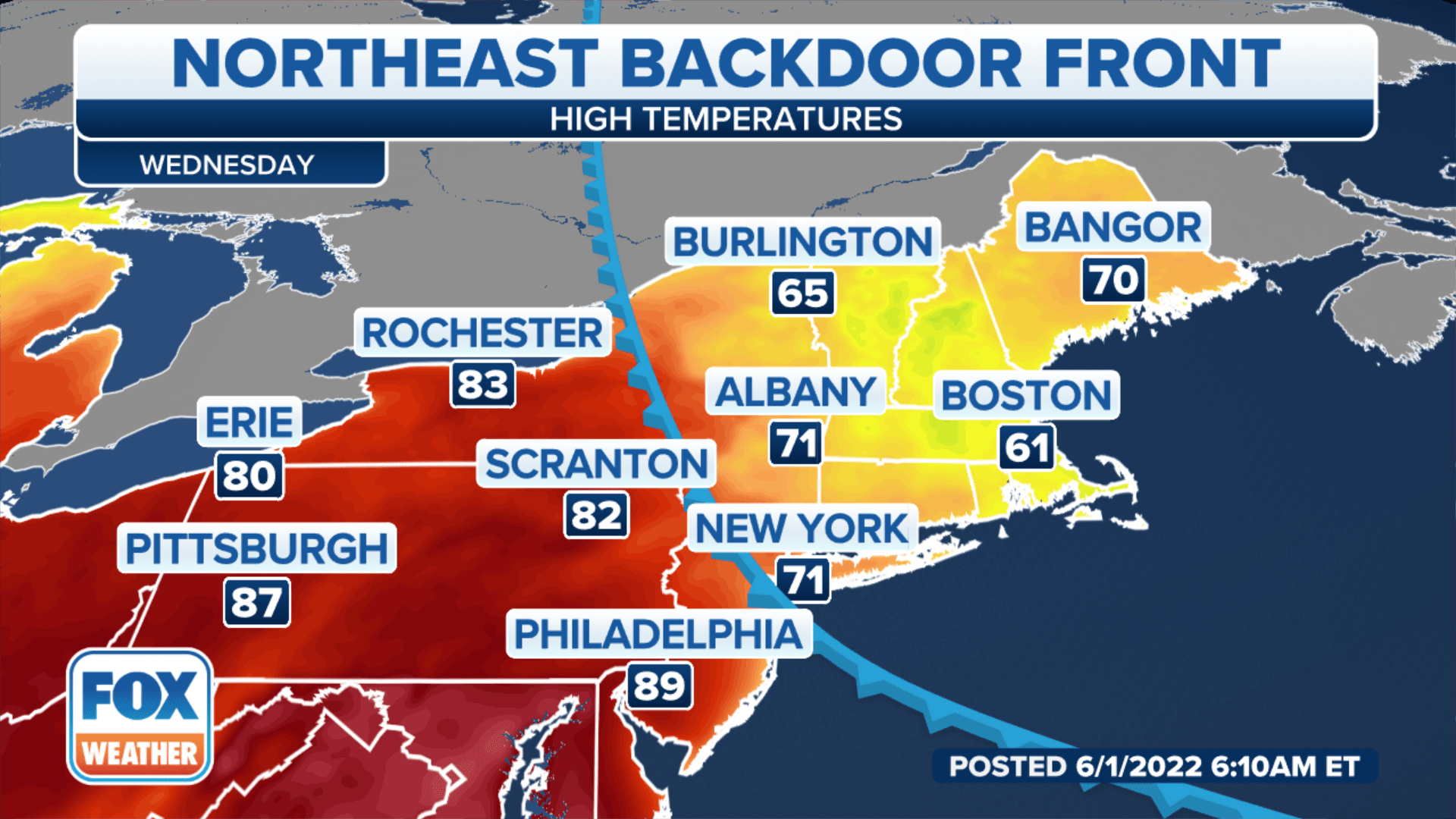 Temperatures plunge after record heat in the Northeast, New England